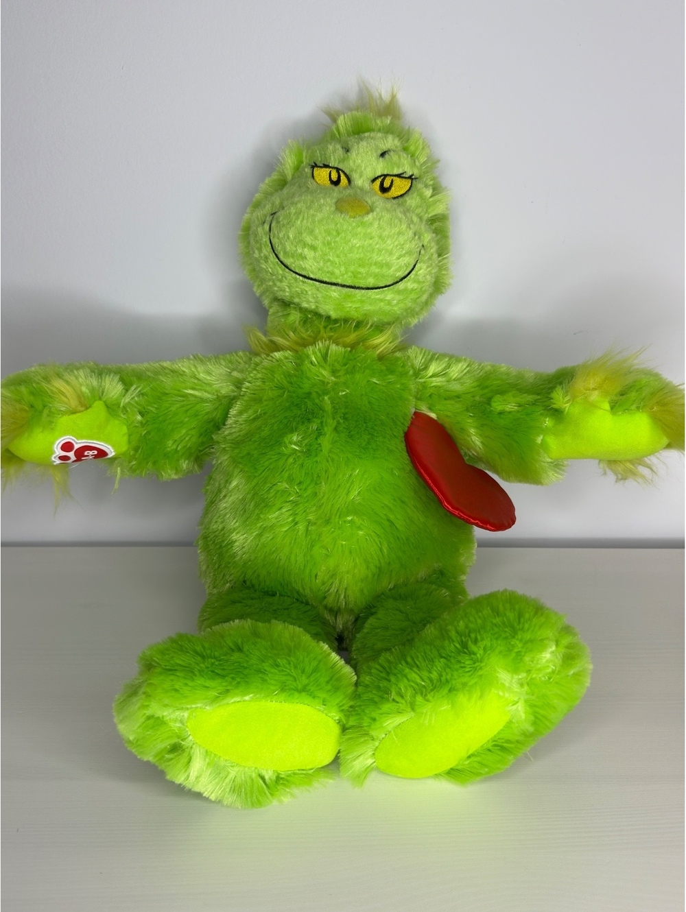 Build-A-Bear The Grinch Plush Dr. Seuss Green Stuffed Animal No Tags